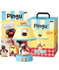 Pingu Chef Desk Lamp - 3 Adjustable Brightness Levels, with Smart Timer, Old-fashioned Pull-wire Switch - Fun Desk Decor & Gift - MarTUBE®