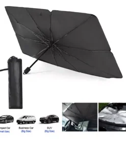Car Windshield Sun Shade with Heat Insulation and UV Protection - Foldable Auto Sun Shield Cover